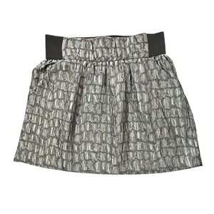 A Byer Skirt Womens Size L Gray Black Elastic Waist Pockets Lightweight Stretch